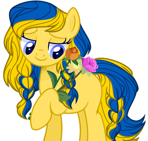 Ukraine pony with flowers