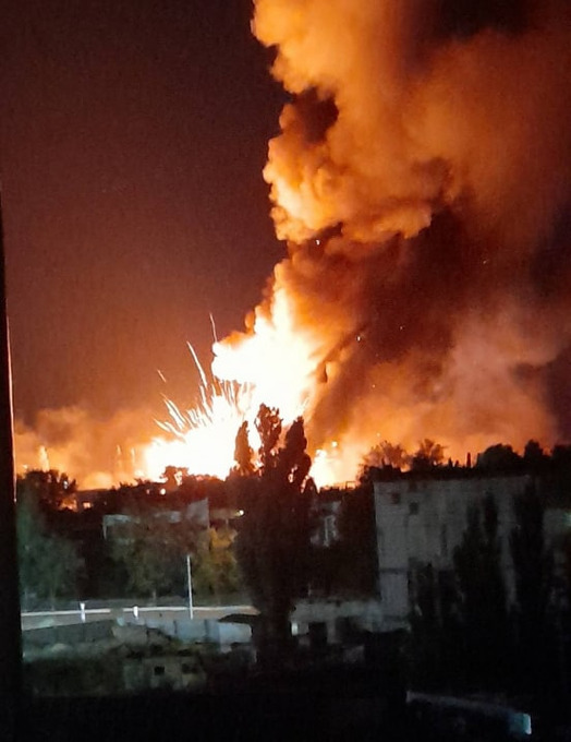 huge explosion at Nova Kakhovka in Russia