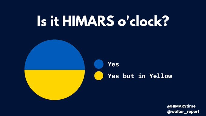 Is it HIMARS o'clock? Yes, Yes but in yellow Is it HIMARS o'clock? Yes, Yes but in yellow