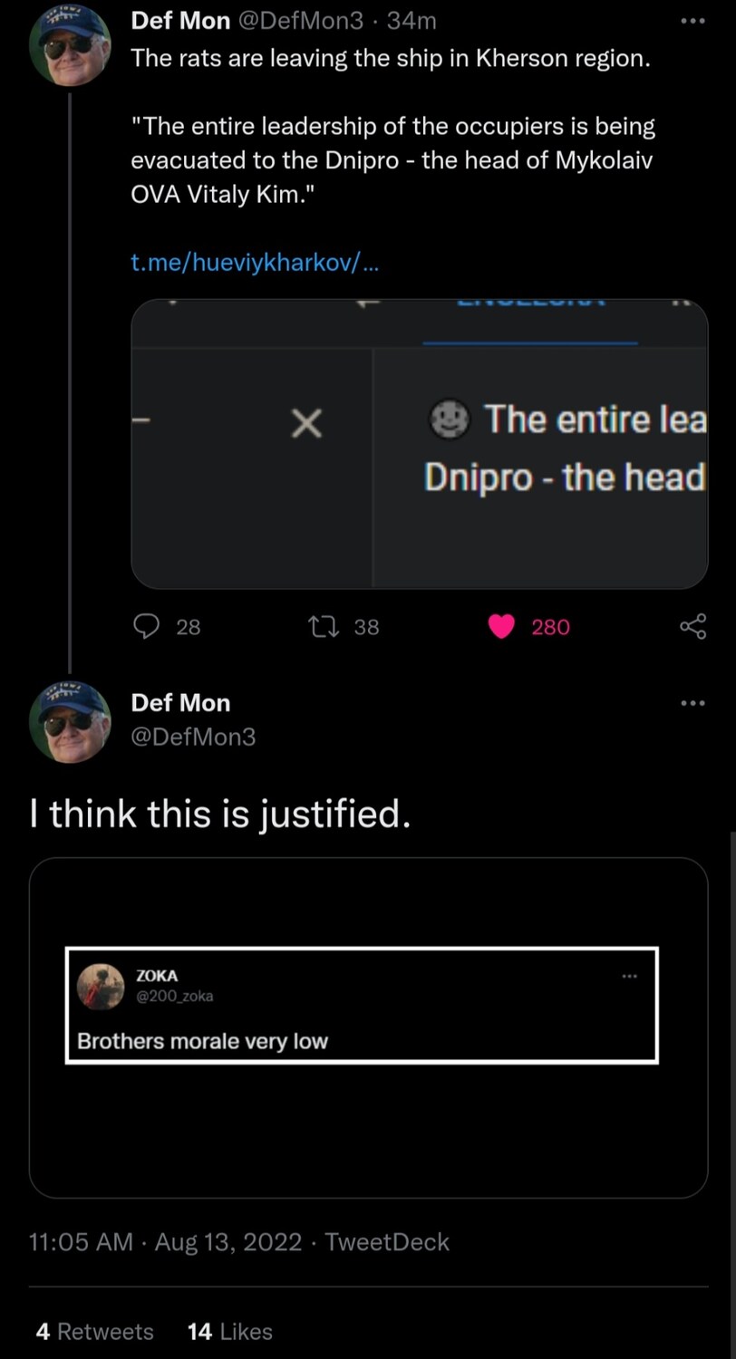 the rats are leaving the ship in the Kherson region the rats are leaving the ship in the Kherson region