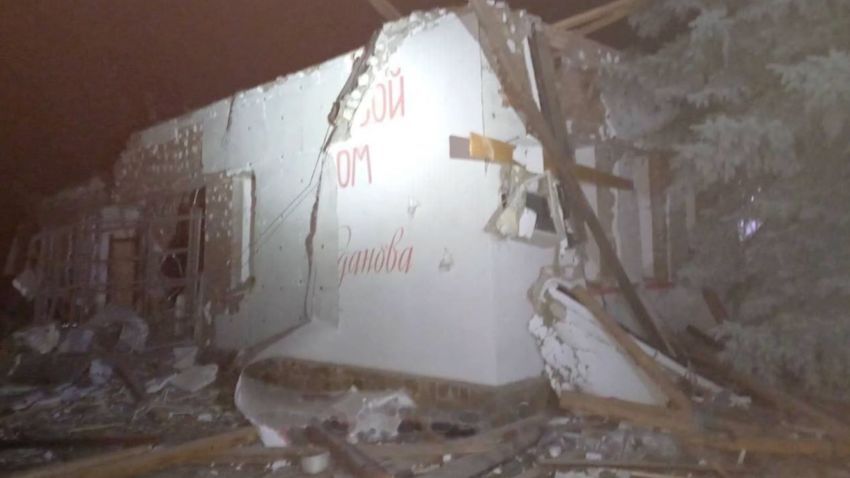 Building Wagner CEO's son was standing in front of, now in ruins. Building Wagner CEO's son was standing in front of, now in ruins.