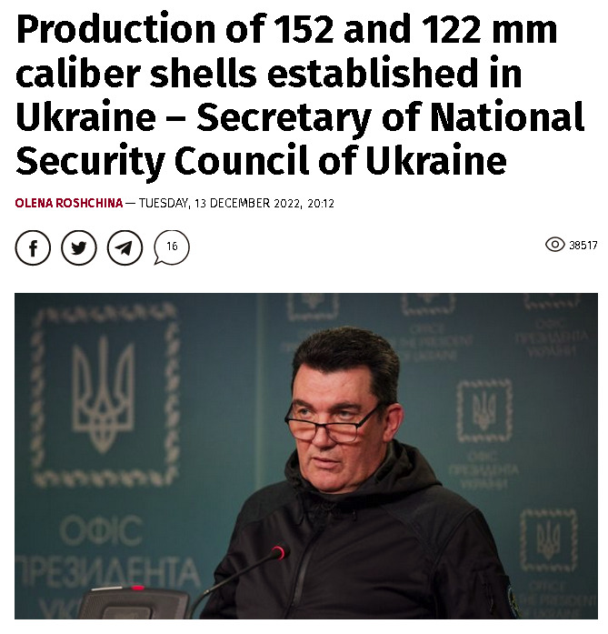 Ukraine will manufacture shells for older Soviet 152 and 122mm artillery Ukraine will manufacture shells for older Soviet 152 and 122mm artillery