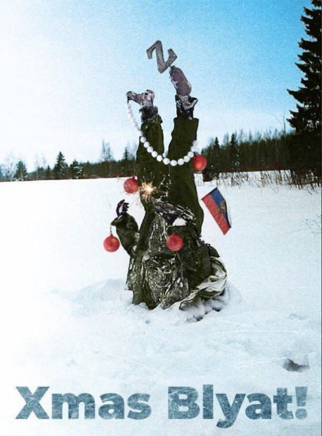 upside down Russian soldier in snowbank, caption 'Xmas Blyat' upside down Russian soldier in snowbank, caption 'Xmas Blyat'