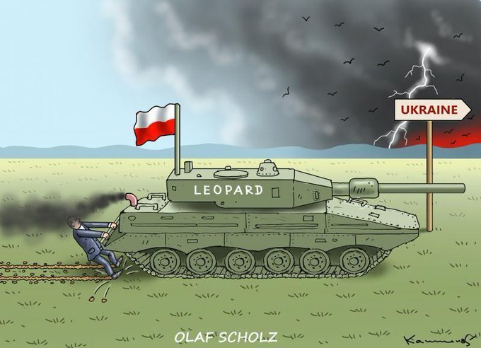 Poland wants to send Leopards to Ukraine, Scholz is trying to slow the Leopards down.