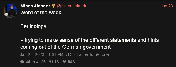 Berlinology, trying to make sense out of the different statements coming out of the German government.