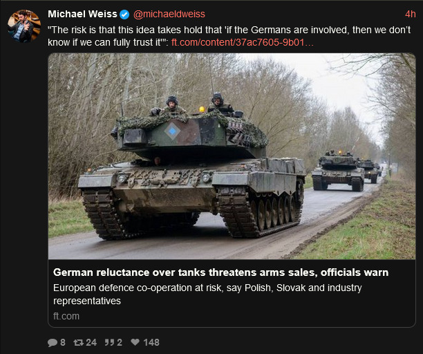 The risk is that this idea takes hold that if the Germans are involved, then we don't know if we can fully trust it.