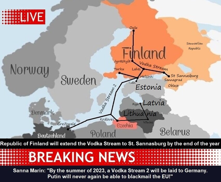 post-war plans for the Vodka Stream pipeline