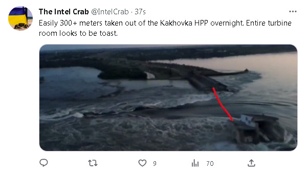 Russians blew up the Nova Kakhovka dam.