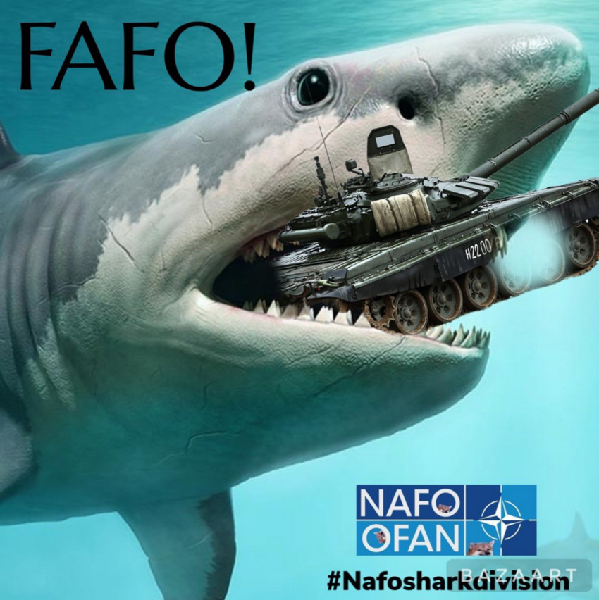 FAFO! (shark bites Russian tank) (#Nafosharkdivision)