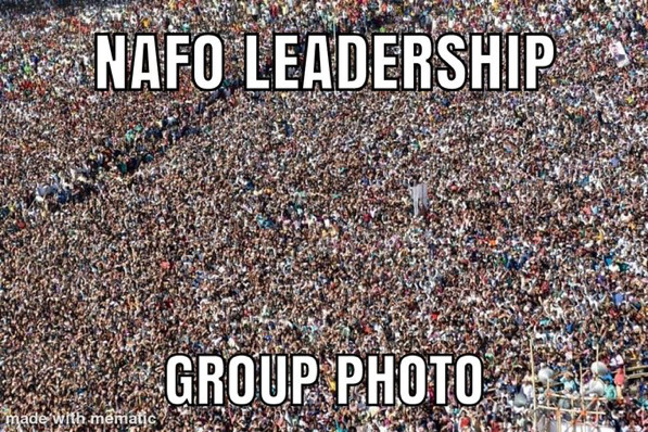 NAFO leadership: group photo (photo of thousands of people)