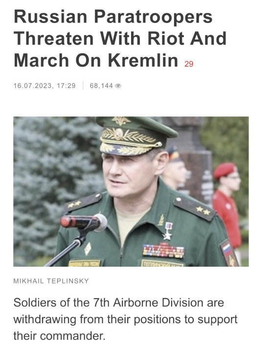Paratroopers threaten march on Kremlin.