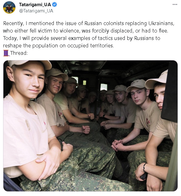 Russia is trying to colonize Ukraine in various ways.