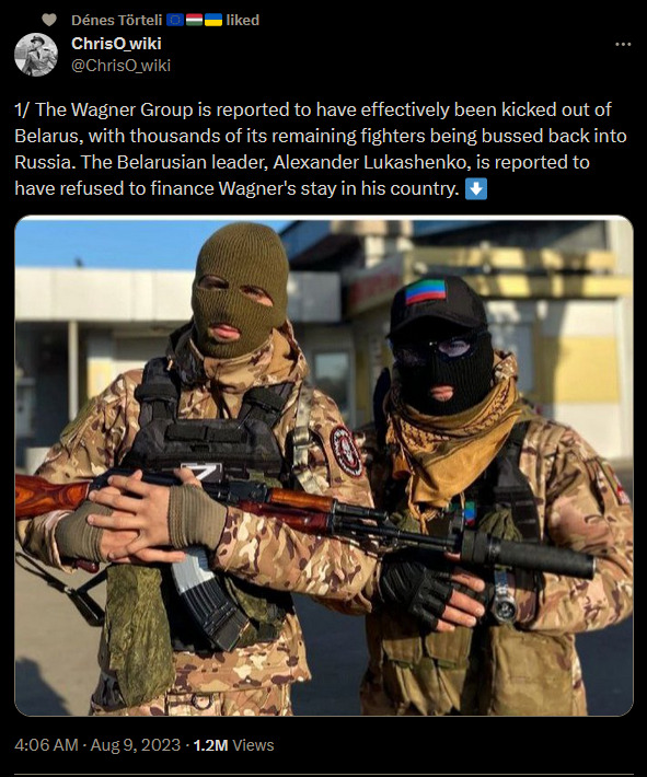 Wagner is reported to have effectively been kicked out of Belarus, with thousands of its remaining fighters being bussed back into Russia.