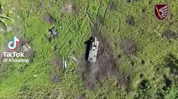 A UR-77 mine clearing vehicle goes BOOM.