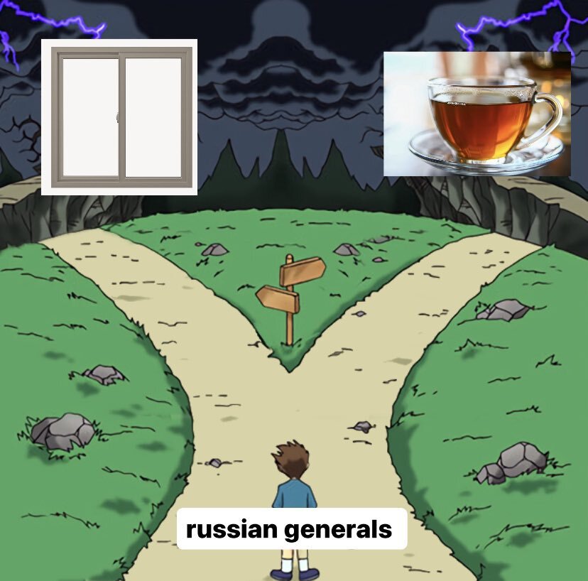 A dilemma facing all Russian generals: One path leads to an open window, other path leads to polonium tea.