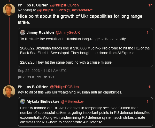 Philips P. O'Brien talks about Ukraine's capabilities for striking deeply into Russian territory and how they did it.
