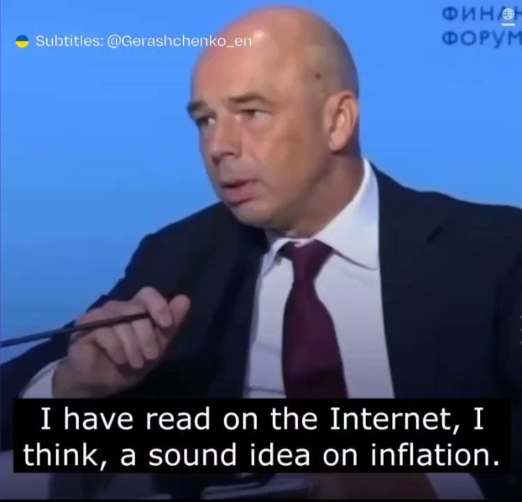 Anton Siluanov talks Russian inflation, 'If you don't buy, prices are fine.'