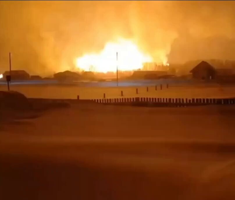 Big fire in Russiam Perm.