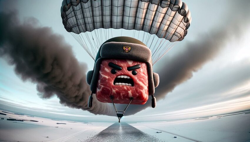 Meat Cubie has spent more time in a parachute than in a plane over the last few days.