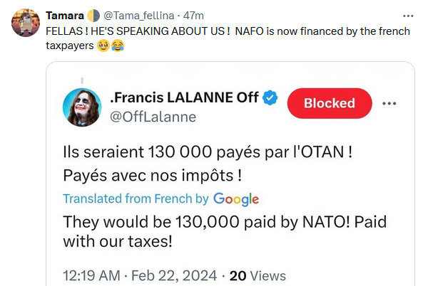 French taxpayers are paying #NAFO? That can't be right.