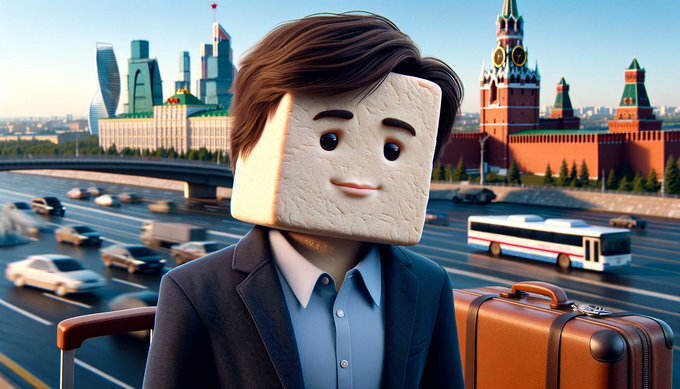 Tucker Carlson as a meat cube (Tucker Cubeson?)