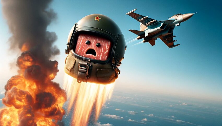 Oh no, Meat Cubie's Su-34 has been shot down!