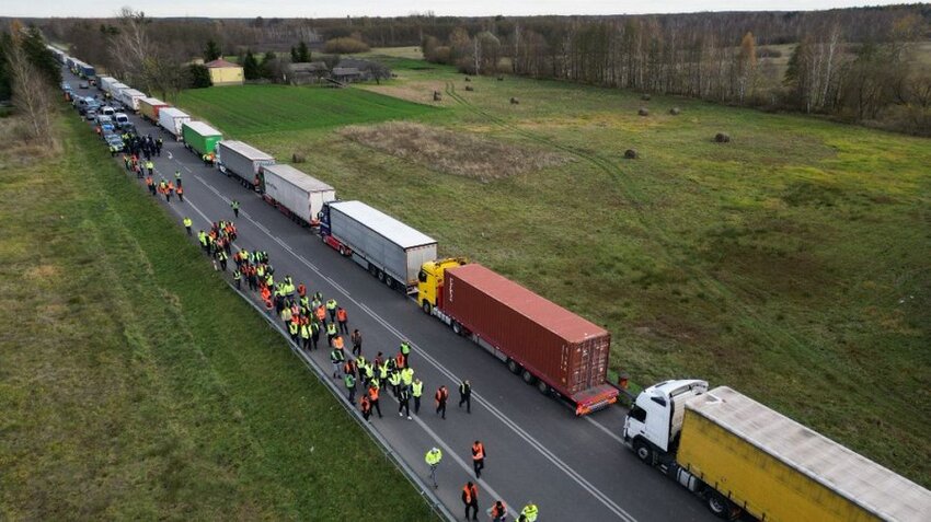 Polish truckers blockade border crossings with Ukraine.