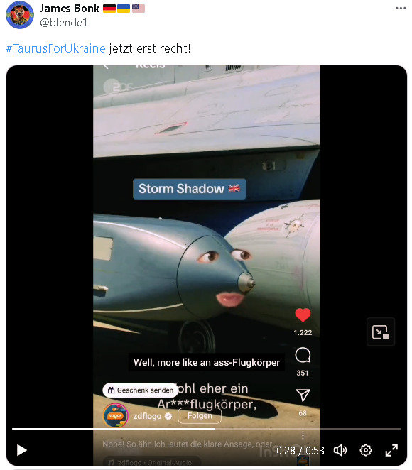 A German version of Habitual Line Crosser with missiles.