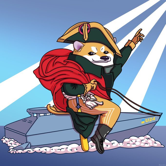 Nafolean Blownaparte: A fella dressed like Napoleon rides a Sea Baby.