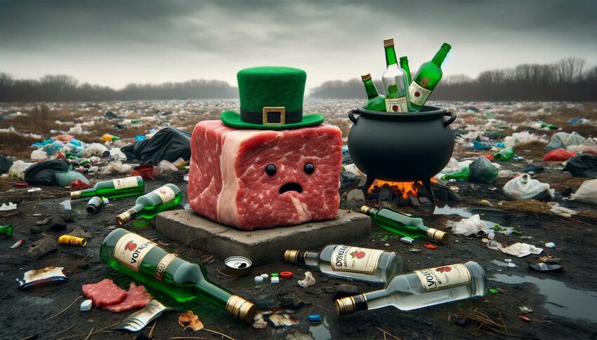 Meat Cubie celebrates St. Patrick's Day.