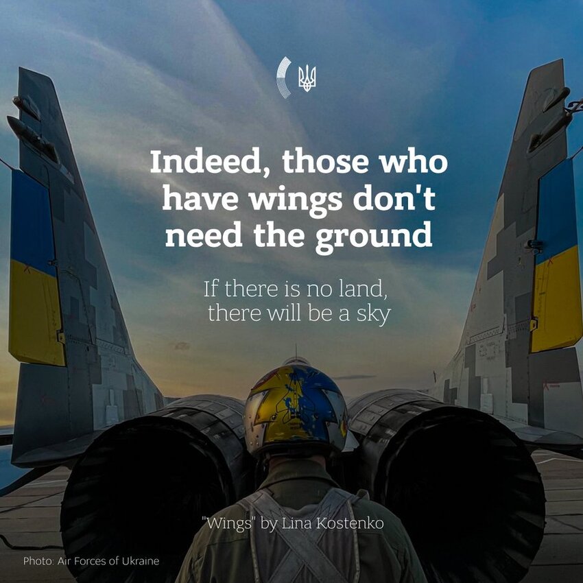 Those who have wings don't need the ground, if there is no land there will be a sky. --Lina Kostenko