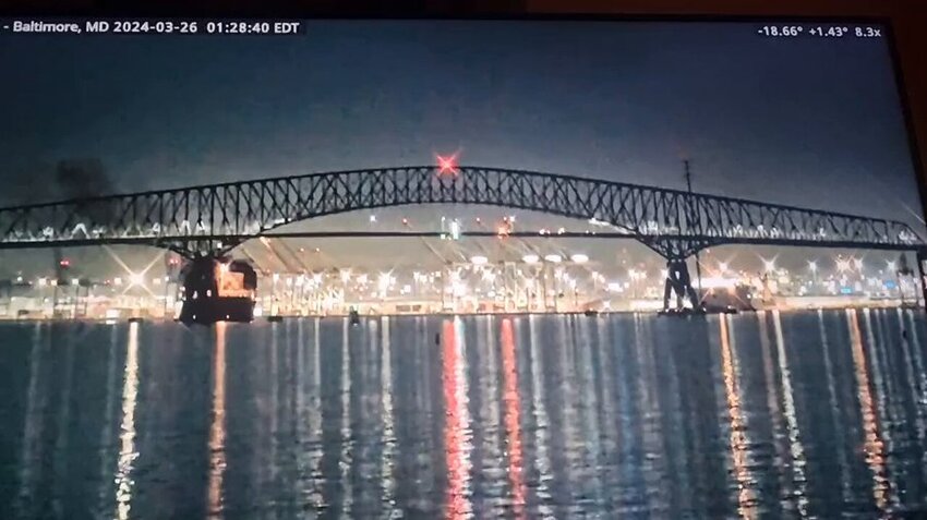 The Key Bridge in Baltimore was hit by a container ship and collapsed.