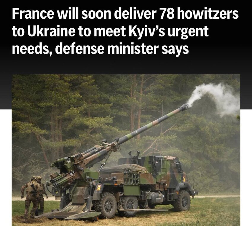France will soon deliver 78 howitzers to Ukraine to meet Kyiv's urgent needs, defense minister says.