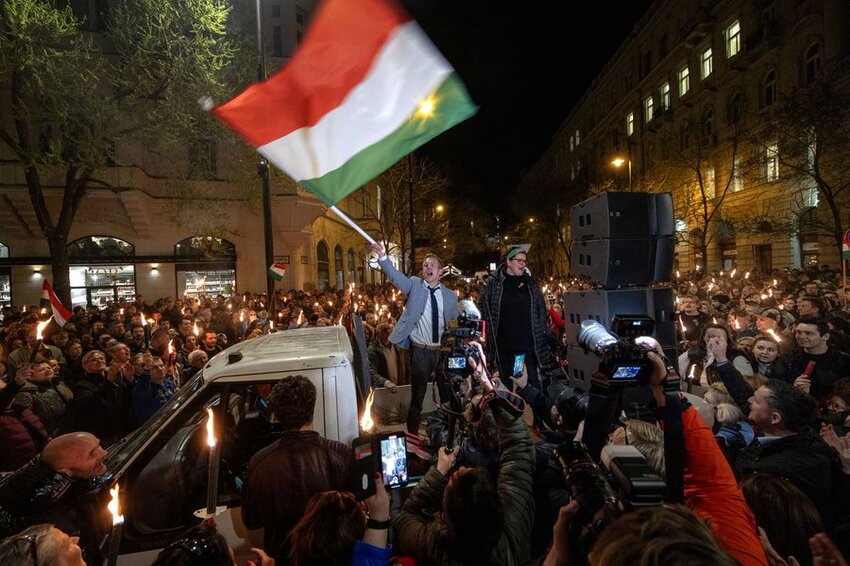 Thousands of Hungarians protested against Orban following a corruption leak scandal.