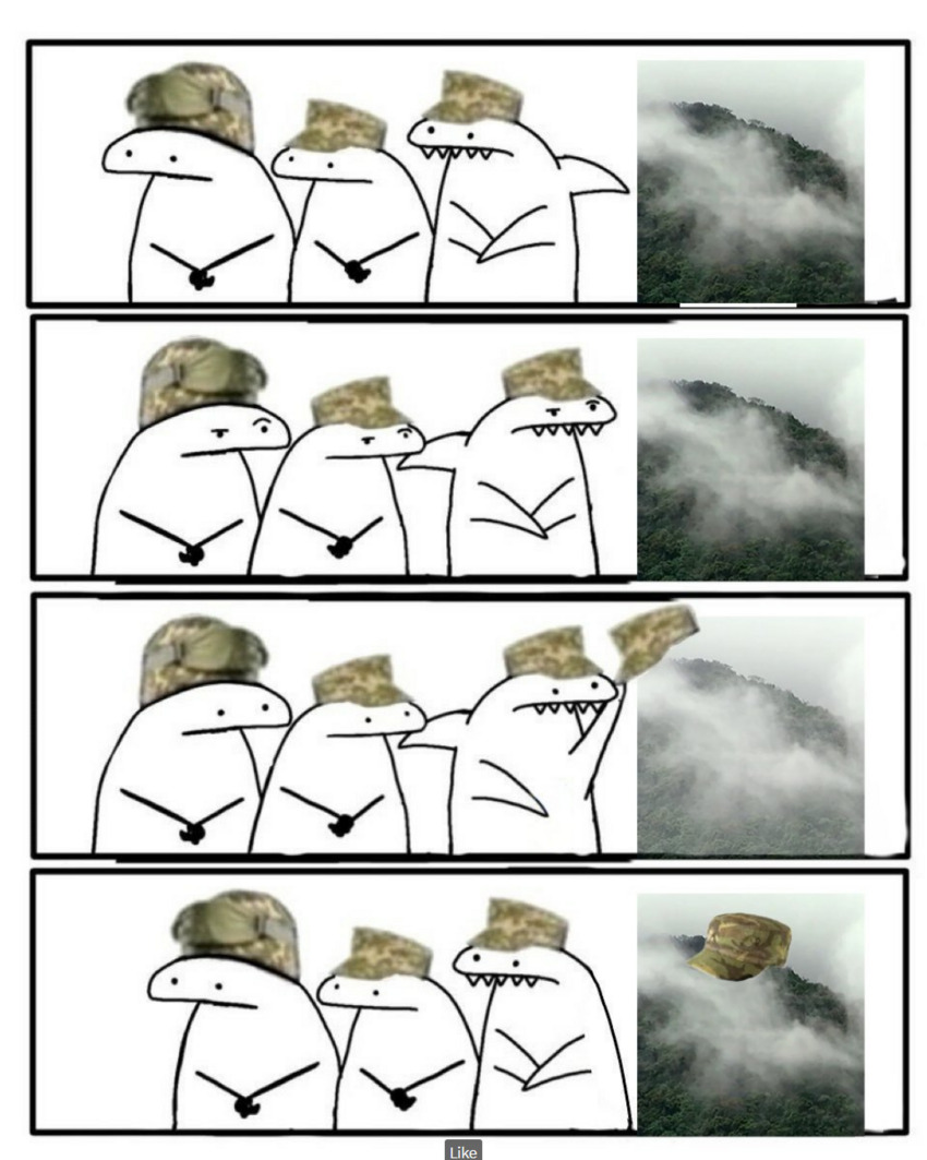 Flork of Cows gives a hat to a smoking hillside in Iran.