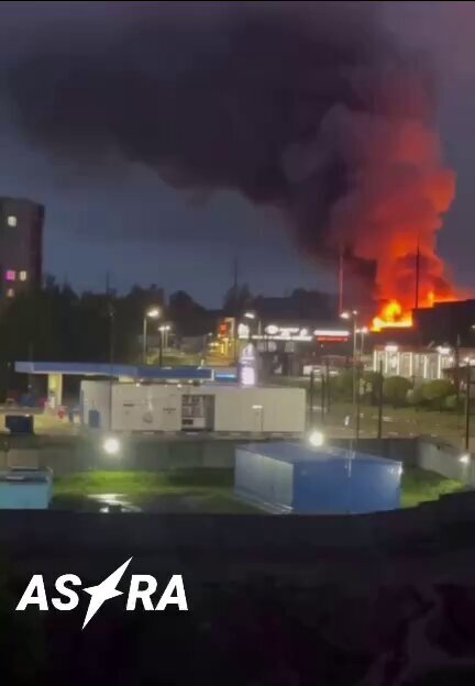Fire in Smolensk, Russia.