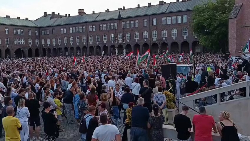 Protests in Hungary.