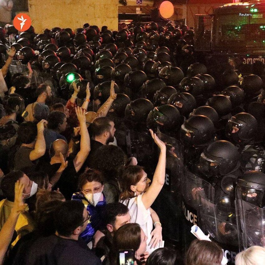 More protests in Georgia.