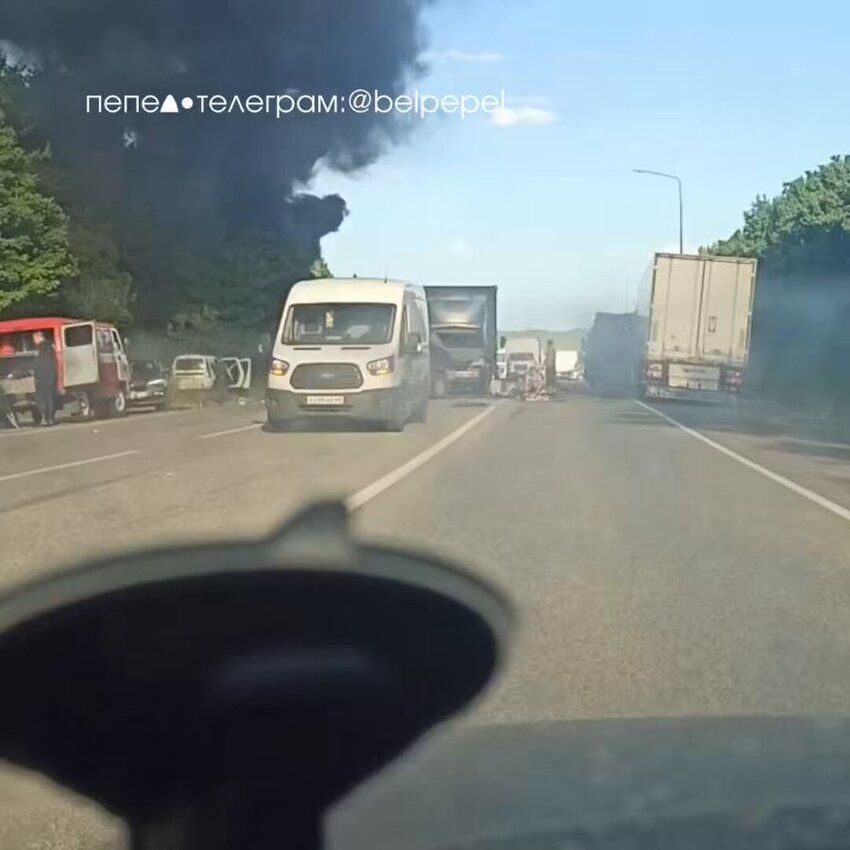 An accident with a Russian turtle tank.