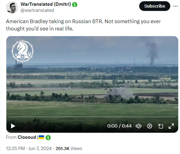 Bradley vs. Russian BTR.