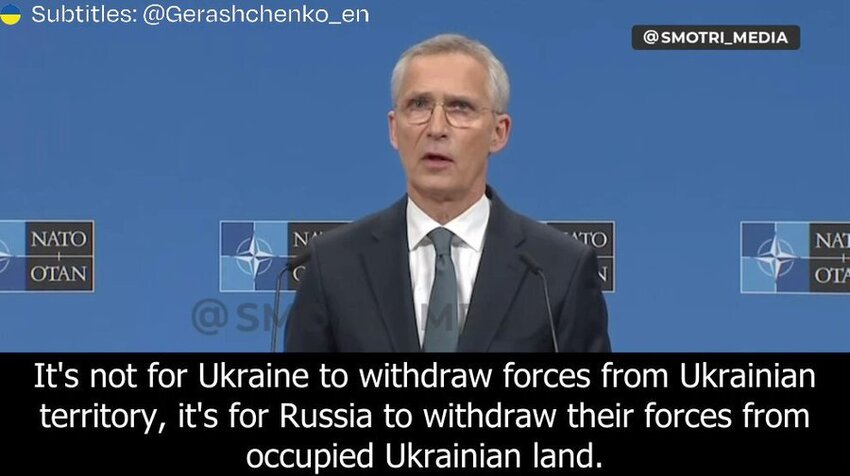 It is not for Ukraine to withdraw forces from Ukrainian territory, it's for Russia to withdraw their forces from occupied Ukrainian land.