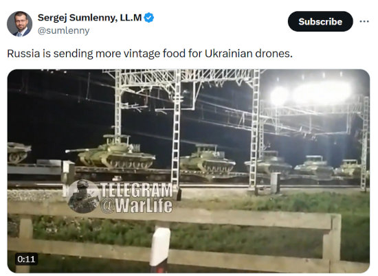 Russia is sending more vintage food for Ukrainian drones.