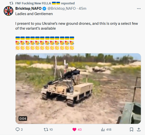 Ukraine's new ground drones, only a select few of the variants available.