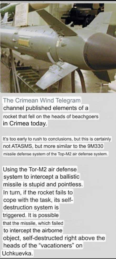 Missile exploded in Crimea, Russians are upset.