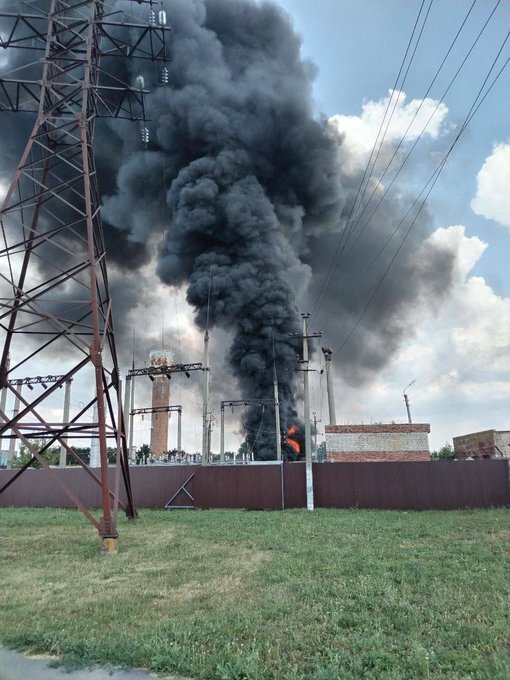 A big fire in Kursk.