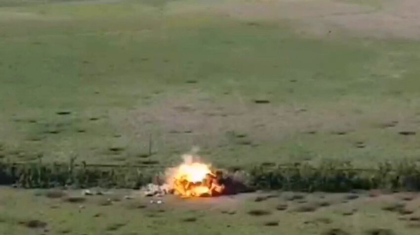 A Hammer glide bomb destroys something Russian.