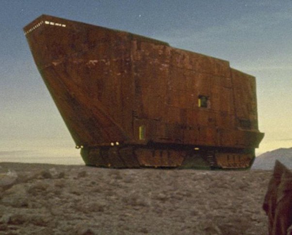 New Russian cope cage (The sandcrawler from 'Star Wars' with a bunch of crud all over it.)