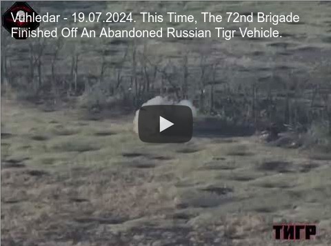 Tigr Tigr, burning bright (Russian Tigr vehicle getting blown up)