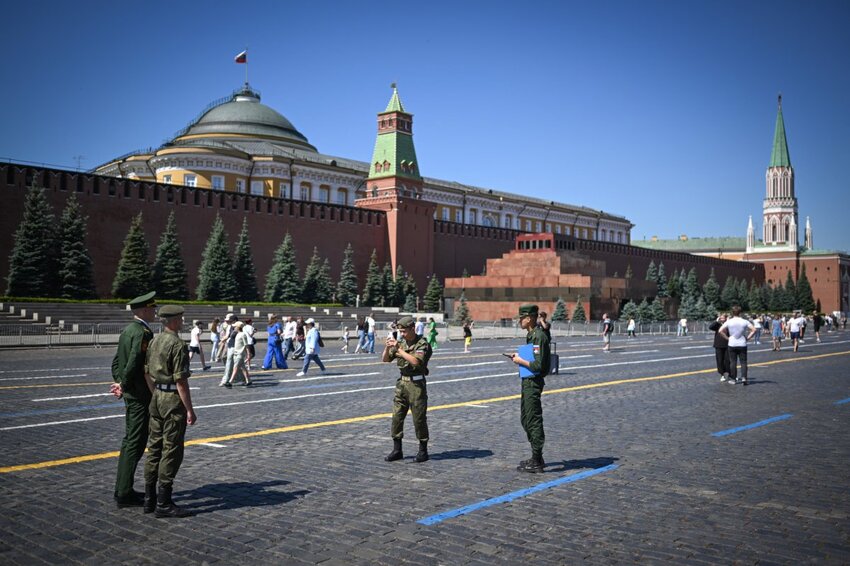 Red Square, where Vladimir Arsenyev tried to set himself on fire a few days ago.