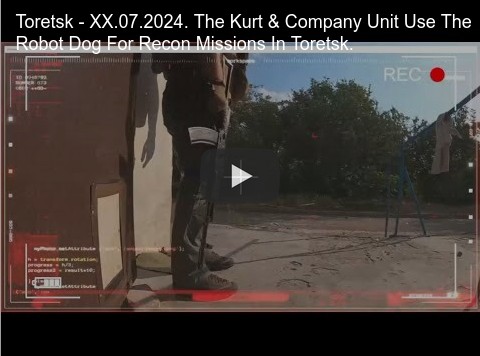 Ukrainian unit uses a robot dog for recon missions in Toretsk.